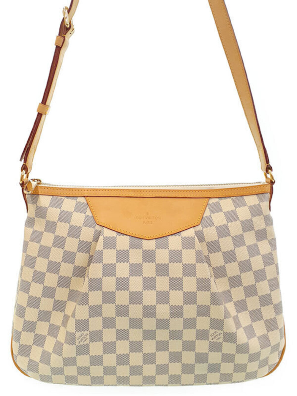 Louis Vuitton Damier Azur White Siracusa Shoulder Bag